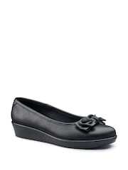 Hotter Black Jade Slip On Ballets Shoes - Image 2 of 4