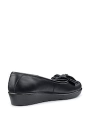 Hotter Black Jade Slip On Ballets Shoes - Image 3 of 4