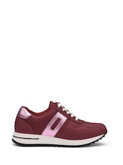 Hotter Red Standard Fit Revival Lace-Up Cupsole Shoes - Image 1 of 4