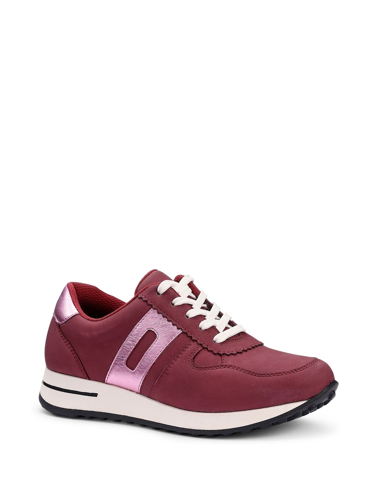 Hotter Red Standard Fit Revival Lace-Up Cupsole Shoes - Image 2 of 4