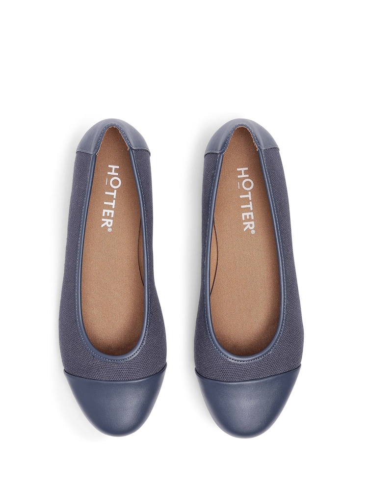 Hotter Standard Fit Ingrid Slip-On Ballet Shoes - Imaginea 4 din 4