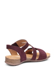 Hotter Red Wide Fit Ruen Touch-Fastening Casual Sandals - Image 3 of 4