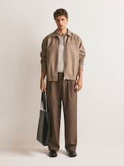John Smedley Natural Adrian Short Sleeve Knitted Polo Shirt - Image 3 of 5