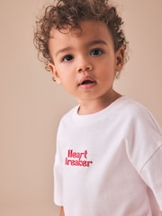 White Short Sleeve Valentines T-Shirt (3mths-8yrs) - Image 3 of 7