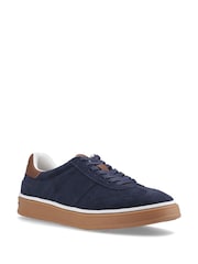 Hush Puppies Blue Carlos Suede Trainers - Image 3 of 5