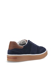 Hush Puppies Blue Carlos Suede Trainers - Image 4 of 5