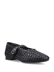Hush Puppies Black Delaney Woven Mary Jane Shoes - Image 1 of 5