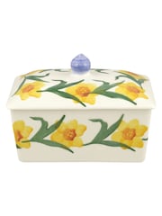 Emma Bridgewater Cream Small Windblown Daffodils Butter Dish - Image 2 of 5