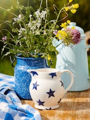 Emma Bridgewater Cream Blue Star 1/2 Pint Jug - Image 1 of 5