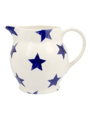 Emma Bridgewater Cream Blue Star 1/2 Pint Jug - Image 2 of 5