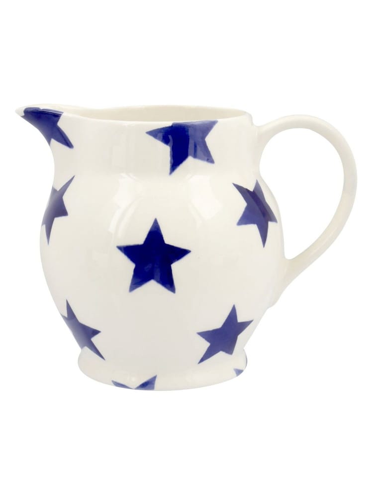Emma Bridgewater Cream Blue Star 1/2 Pint Jug - Image 2 of 5