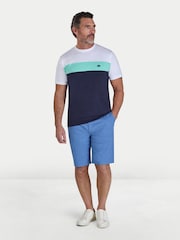 Raging Bull Blue Cut & Sew Panel T-Shirt - Image 3 of 4