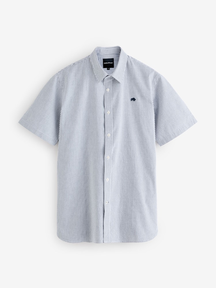 Raging Bull Blue Short Sleeve Orleans Seersucker Stripe Shirt - Image 1 of 1