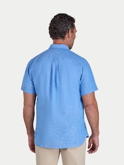 Raging Bull Blue Short Sleeve Classic Linen Shirt - Image 2 of 4