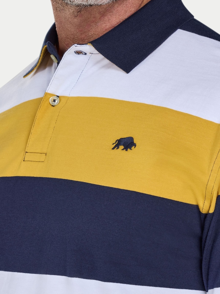 Raging Bull Chestband Stripe Jersey Polo Shirt - 画像 4 / 4