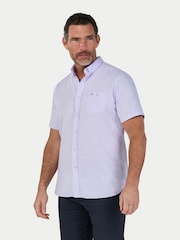 Raging Bull Purple Short Sleeve Classic Linen Shirt - Image 1 of 4