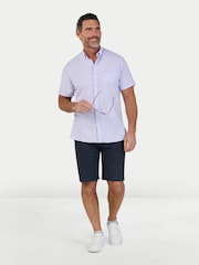 Raging Bull Purple Short Sleeve Classic Linen Shirt - Image 2 of 4