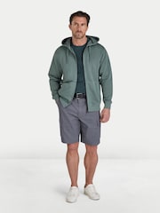 Raging Bull Green Garment Dyed Zip Hoodie Sweat Top - Image 3 of 4