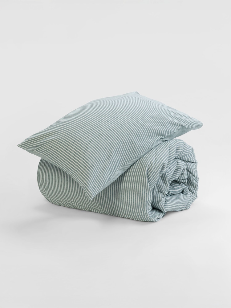 Secret Linen Store Billy ストライプ 起毛 コットン 100% デュベカバー - 画像 5 / 5