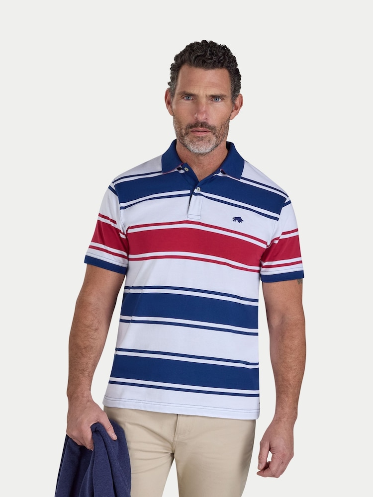 Raging Bull Wide Stripe Jersey Polo Shirt - Εικόνα 1 από 5