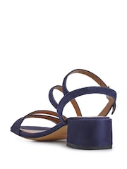 Jones Bootmaker Navy Suede Wide Fit Ginette Leather Sandals - Image 3 of 6