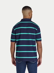 Raging Bull Thick Stripe Blue Rugby Shirt - Image 2 of 5