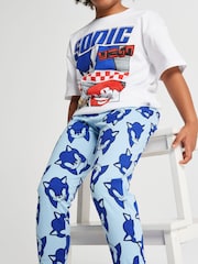 Brand Threads Blue Sonic The Hedgehog Long Leg Pyjamas - Image 6 of 6