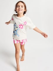Brand Threads Pink Bluey Short Pyjamas Set - Image 3 of 6