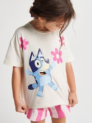 Brand Threads Pink Bluey Short Pyjamas Set - Image 4 of 6