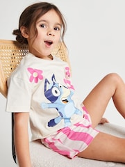 Brand Threads Pink Bluey Short Pyjamas Set - Image 6 of 6