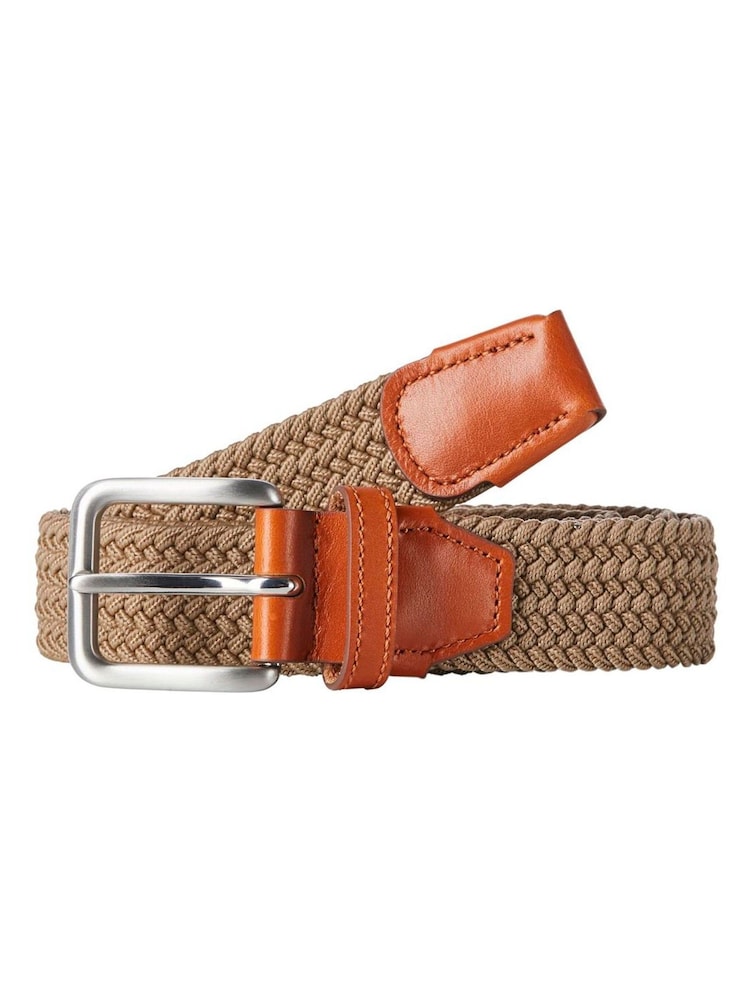 JACK & JONES Brown Woven Belt - Image 1 of 6