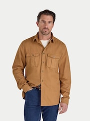 Raging Bull Garment Dyed Canvas Natural Shacket - Image 1 of 5
