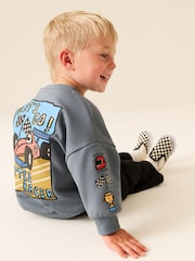 Grey Back Printed Crew Neck Sweat Top (3mths-7yrs) - Image 1 of 5