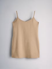 The Set 5 Pack Longline Cami Vests Brown/Neutral/Cream/White - Image 3 of 6