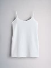 The Set 5 Pack Longline Cami Vests Brown/Neutral/Cream/White - Image 4 of 6