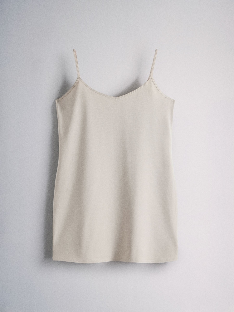 The Set 5 Pack Longline Cami Vests Brown/Neutral/Cream/White - Image 6 of 6