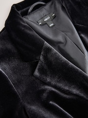 Black Velvet Single Breasted Blazer - Image 7 of 7