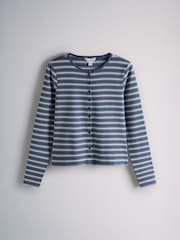 The Set 2 Pack Soft Ribbed Button Up 长袖 and 短裤睡衣 - 14的图像10｝