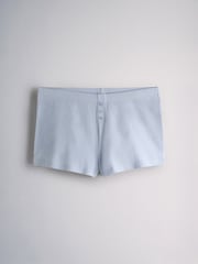 The Set 2 Pack Soft Ribbed Button Up 长袖 and 短裤睡衣 - 14的图像11｝