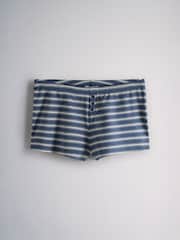 The Set 2 Pack Soft Ribbed Button Up 长袖 and 短裤睡衣 - 14的图像12｝