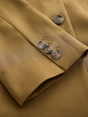 Khaki Satin Single Breasted Blazer - Image 2 of 3