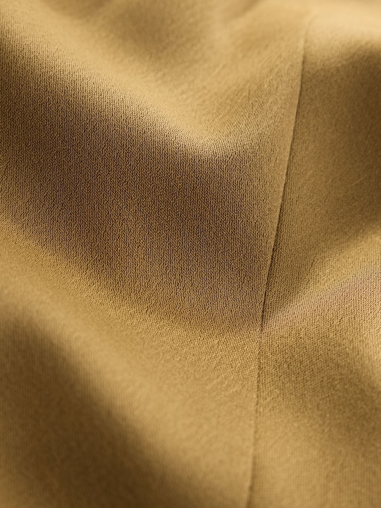 Khaki Satin Single Breasted Blazer - Image 3 of 3 Khaki Satin Single Breasted Blazer - Image 3 of 3