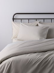 The Set 8 Piece Natural Geo/Fine Stripe Duvet Cover and Pillowcase Set with Fitted Sheets - Image 5 of 6