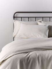 The Set 2 Pack Cream Washed Cotton Bedsets with Fitted Sheets - Image 2 of 4