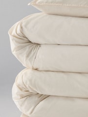 The Set 2 Pack Cream Washed Cotton Bedsets with Fitted Sheets - Image 4 of 4