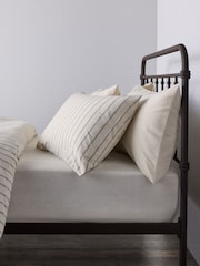 The Set 8 Piece Natural Placement Stripe Duvet Cover and Pillowcase Set with Fitted Sheets - Image 5 of 6