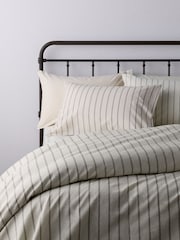 The Set 8 Piece Natural Placement Stripe Duvet Cover and Pillowcase Set with Fitted Sheets - Image 6 of 6