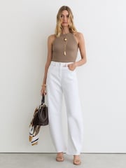 Reiss Taupe Neutral Lolana Vest - Image 4 of 6