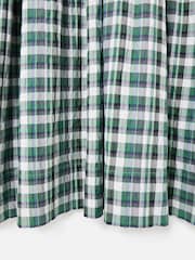 Oliver Bonas Green Checked V-Neck Puff Sleeve Midi Dress - Image 8 of 8