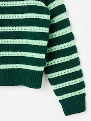 Oliver Bonas ז'קט בומבר סרוג עם צווארון גבוה ופסים - תמונה 8 מתוך 8